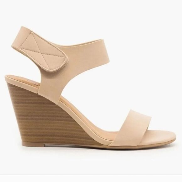 Coconuts by Matisse Wendy Classic Wedge Sandals in Nude Size 7 - Picture 13 of 13
